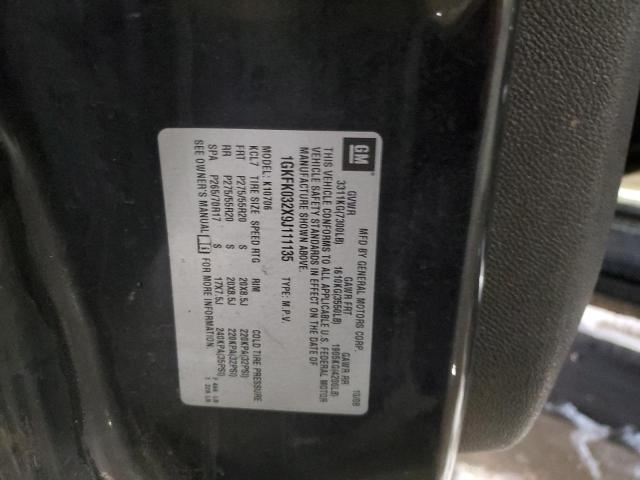 1GKFK032X9J111135 GMC YUKON DENALI