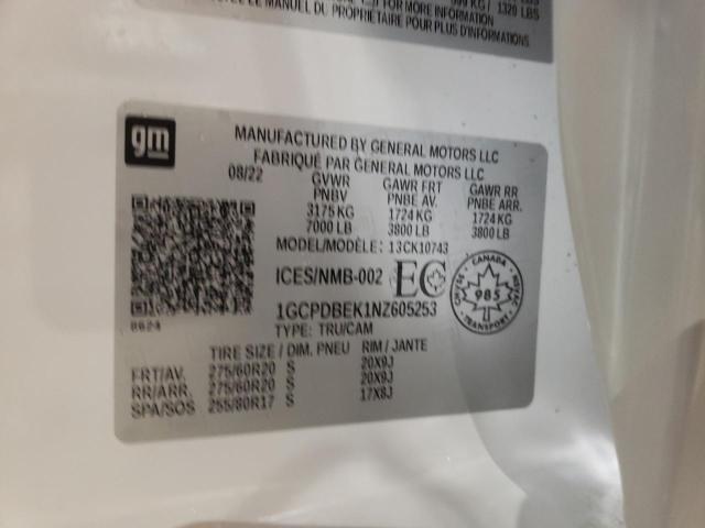 2022 CHEVROLET SILVER1500 - 1GCPDBEK1NZ605253