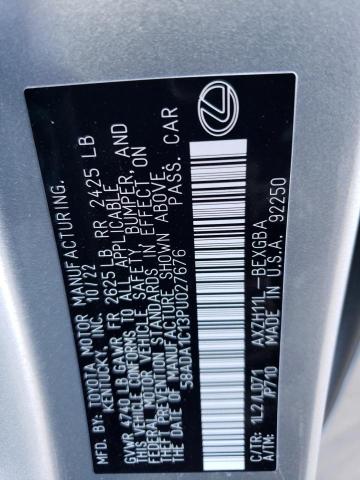 2023 LEXUS ES 300H BA 58ADA1C13PU027676