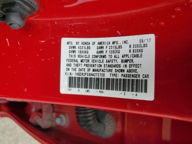 2017 HONDA ACCORD SPO 1HGCR2F5XHA272709