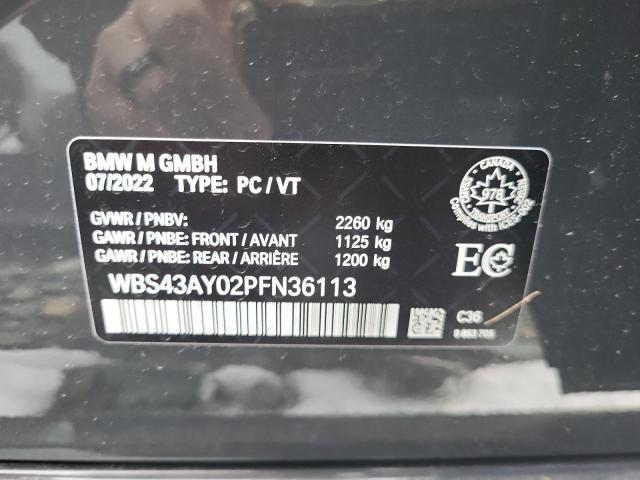 2023 BMW M3 COMPETI WBS43AY02PFN36113