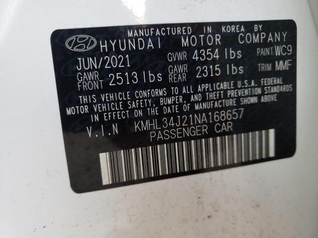 2022 HYUNDAI SONATA LIM - KMHL34J21NA168657