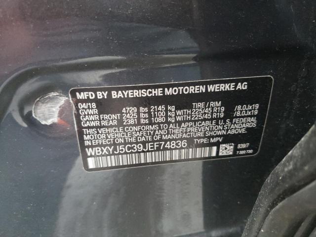 2018 BMW X2 XDRIVE2 - WBXYJ5C39JEF74836