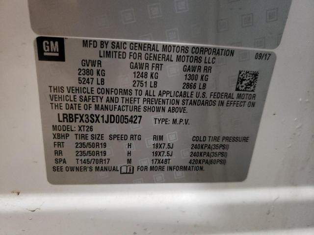 2018 BUICK ENVISION P - LRBFX3SX1JD005427