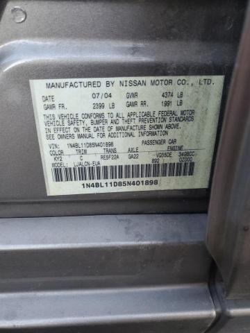 1N4BL11D85N401898 Nissan ALTIMA SE
