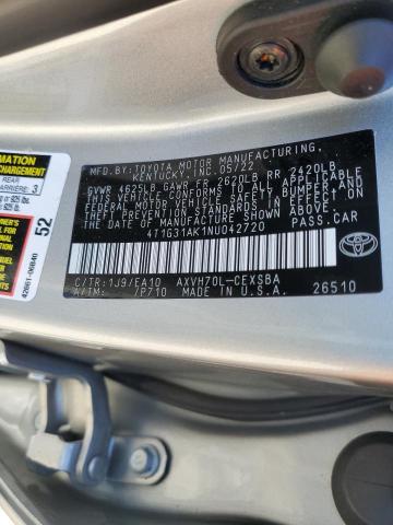 2022 TOYOTA CAMRY NIGH - 4T1G31AK1NU042720