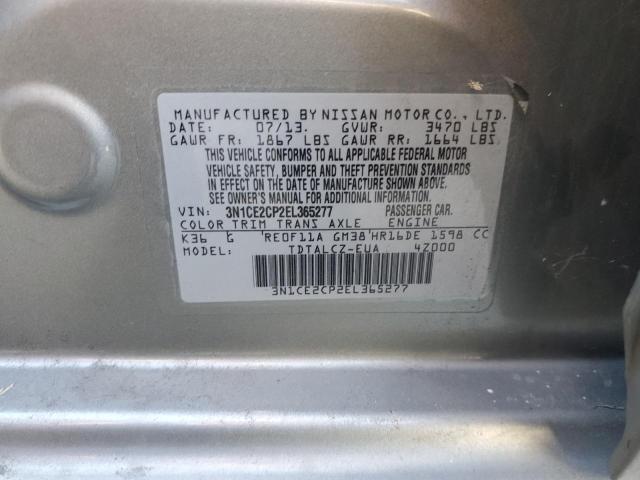 3N1CE2CP2EL365277 Nissan Versa Note S