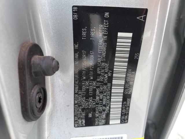 5TDKZ3DCXKS970488 Toyota SIENNA LE