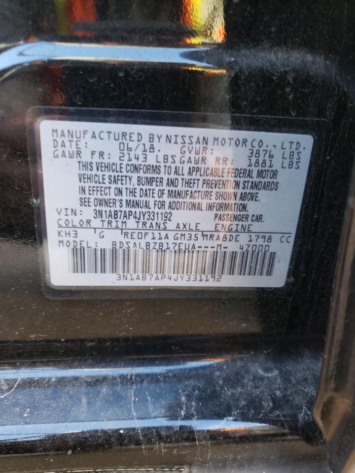 3N1AB7AP4JY331192 NISSAN SENTRA 2018