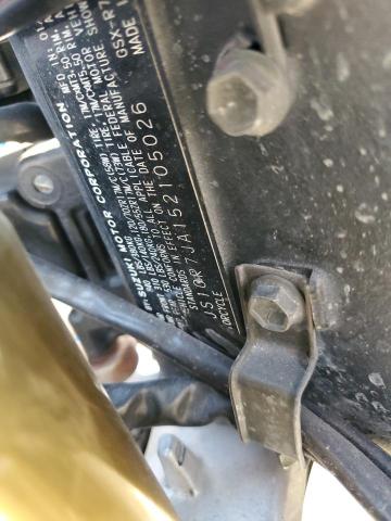 2005 SUZUKI GSX-R750 K JS1GR7JA152105026