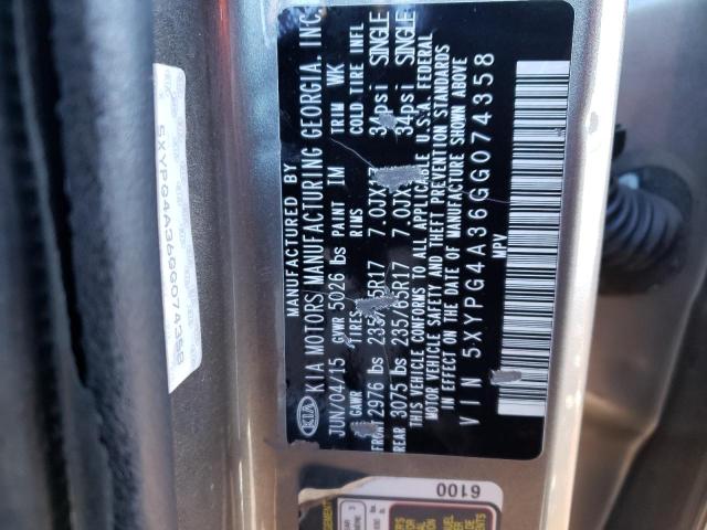 5XYPG4A36GG074358 KIA SORENTO LX