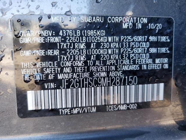 JF2GTHSC9MH287150 Subaru Crosstrek Sport