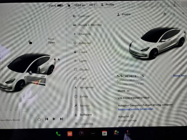 5YJ3E1EB0MF071608 Tesla MODEL 3