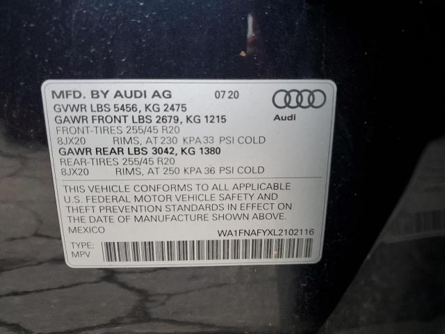 2020 AUDI Q5 TITANIU - WA1FNAFYXL2102116