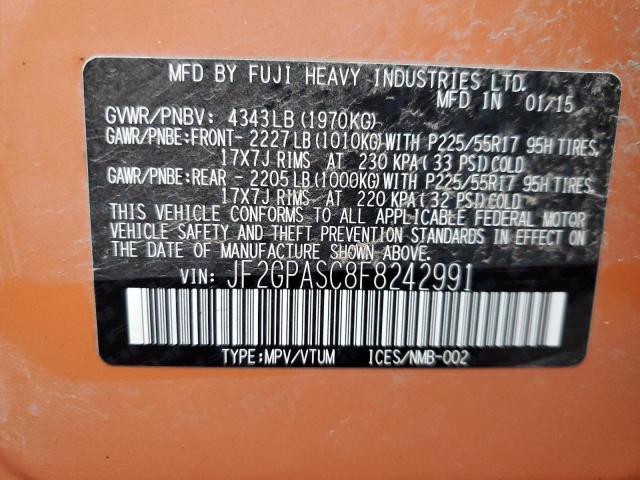 JF2GPASC8F8242991 Subaru Xv Crosstrek Sport Limited