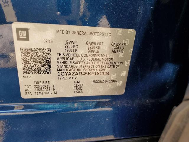 1GYAZAR45KF181144 Cadillac XT4
