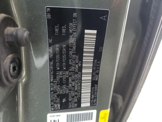 2019 TOYOTA SIENNA LE - 5TDJZ3DCXKS213859