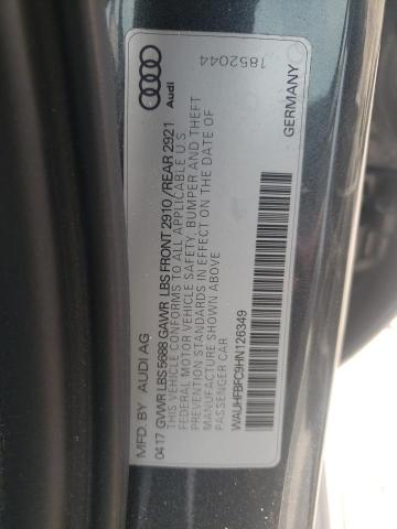 2017 AUDI S6 PRESTIG WAUHFBFC9HN126349
