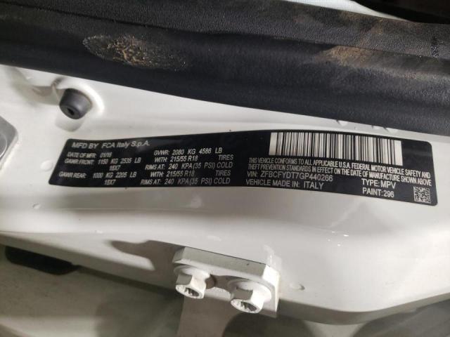 2016 FIAT 500X LOUNG ZFBCFYDT7GP440266