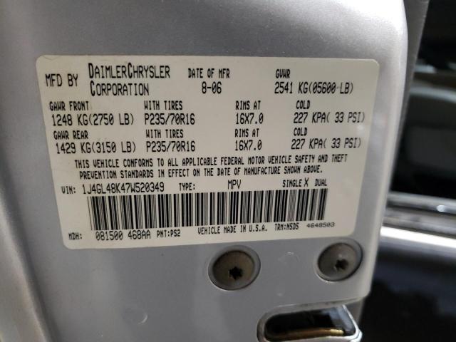 1J4GL48K47W520349 Jeep Liberty Sport