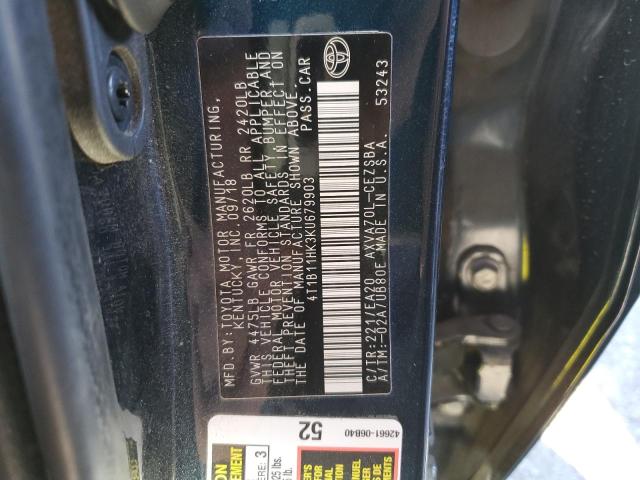 2019 TOYOTA CAMRY L - 4T1B11HK3KU679903