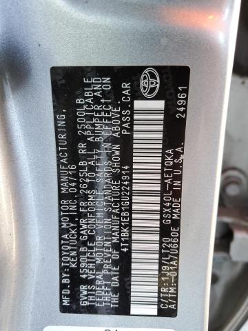 2016 TOYOTA AVALON XLE 4T1BK1EB1GU224914
