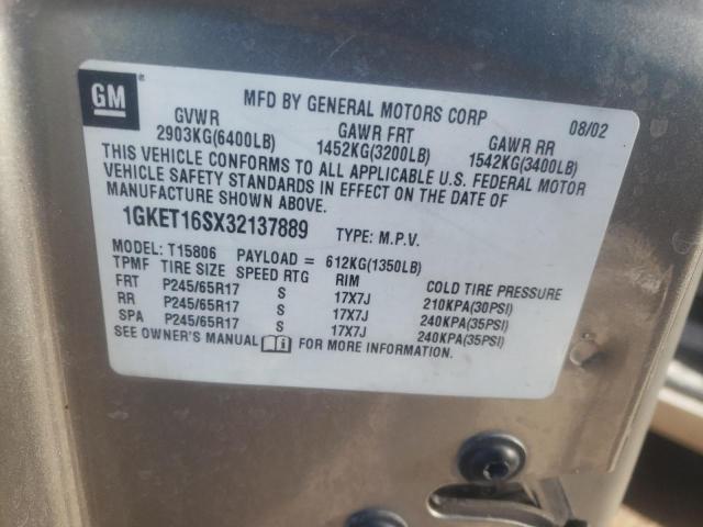 1GKET16SX32137889 GMC ENVOY XL