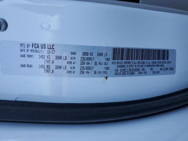 2018 CHRYSLER PACIFICA H - 2C4RC1L78JR164343