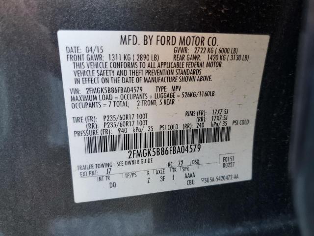 2015 FORD FLEX SE - 2FMGK5B86FBA04579
