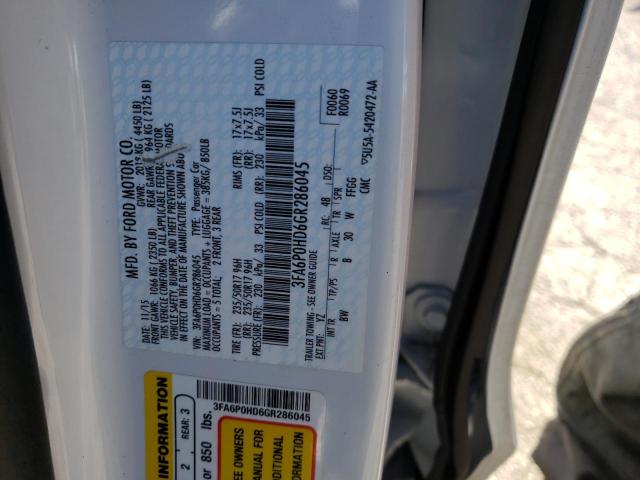2016 FORD FUSION SE 3FA6P0HD6GR286045