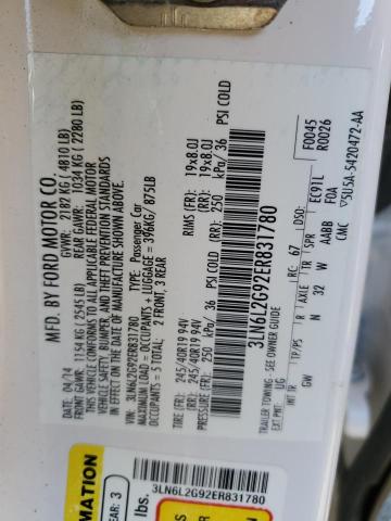 3LN6L2G92ER831780 Lincoln MKZ
