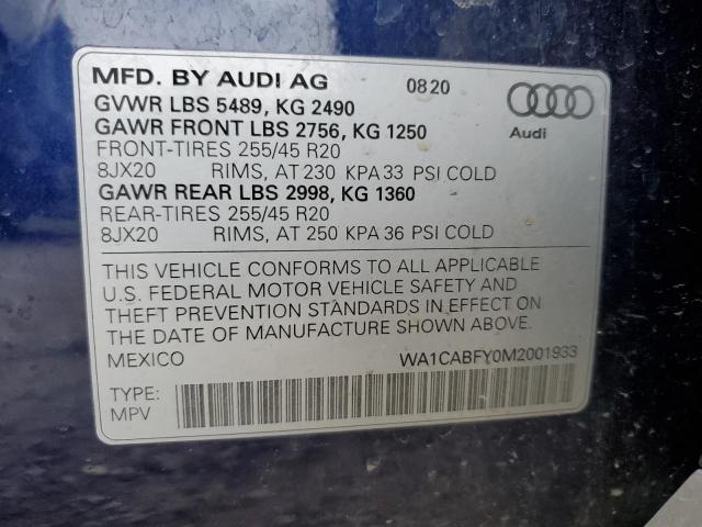 2021 AUDI Q5 PRESTIG - WA1CABFY0M2001933