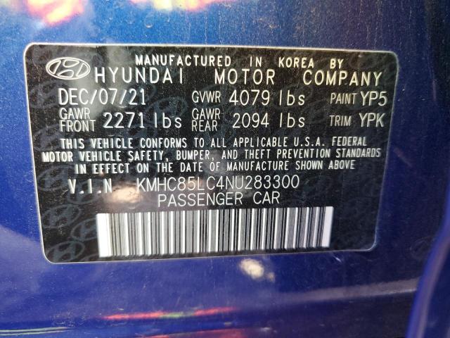 2022 HYUNDAI IONIQ SEL - KMHC85LC4NU283300
