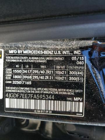 2015 MERCEDES-BENZ GL 63 AMG 4JGDF7EE7FA595344