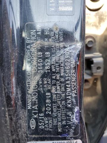 KNADM4A35H6029084 KIA RIO LX