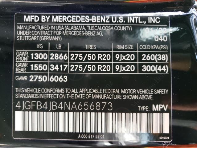2022 MERCEDES-BENZ GLE 350 - 4JGFB4JB4NA656873