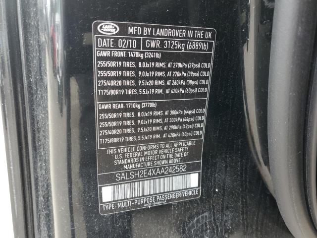 SALSH2E4XAA242582 Land Rover Range Rover Sport Sc
