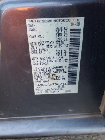 2018 NISSAN FRONTIER S - 1N6AD0EV7JN756214