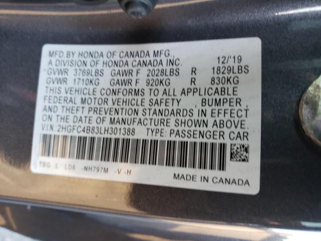 2020 HONDA CIVIC SPOR - 2HGFC4B83LH301388