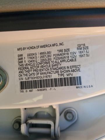 5J8TB3H50GL018761 Acura RDX