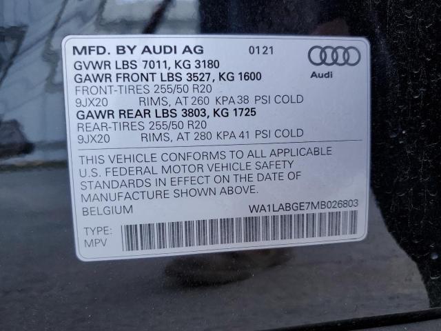 2021 AUDI E-TRON PRE - WA1LABGE7MB026803