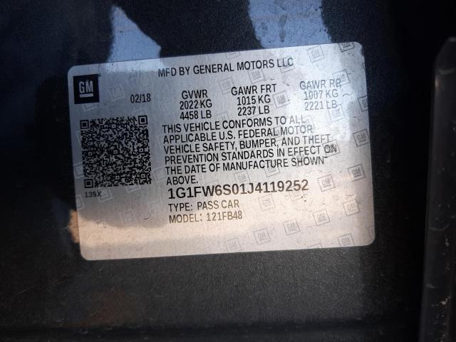 2018 CHEVROLET BOLT EV LT - 1G1FW6S01J4119252