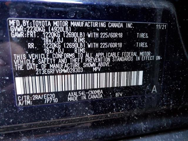 2021 TOYOTA RAV4 XSE - 2T3E6RFV6MW028303