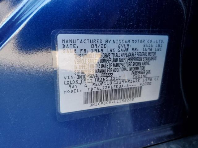 3N1CP5CV4LL552222 Nissan KICKS SV