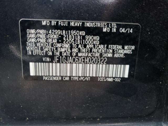 JF1GJAC6XEH020322 Subaru Impreza Premium