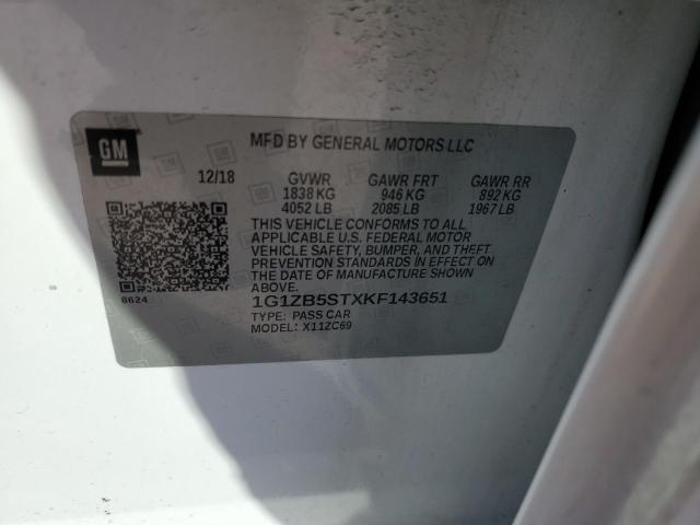 2019 CHEVROLET MALIBU LS - 1G1ZB5STXKF143651