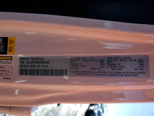 1C4JJXP6XNW236163 Jeep Wrangler Unlimited Sahara 4xe