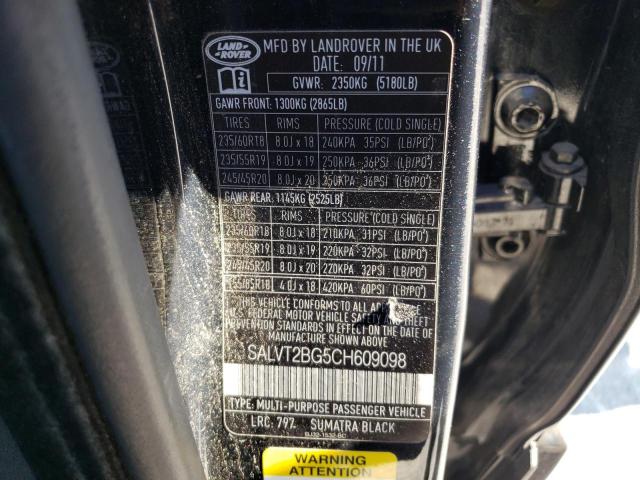 SALVT2BG5CH609098 Land Rover Range Rover Evoque Dynamic Premium