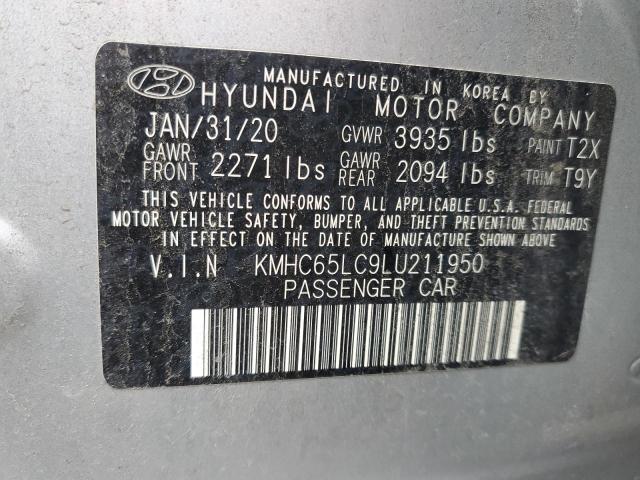 2020 HYUNDAI IONIQ BLUE - KMHC65LC9LU211950