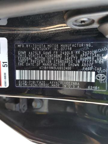 2018 TOYOTA CAMRY L - 4T1B11HK9JU652400